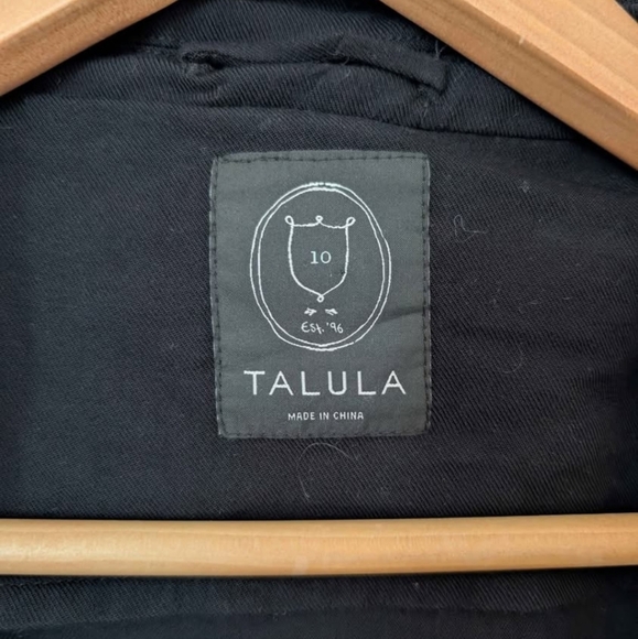 2/$20 Talula Kent Soft Rayon Light Blazer Size 10 Black Euc - Picture 11 of 13